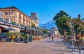 Take a walk down the Piazza Giuseppe Motta, Ascona, Switzerland