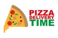 Take a way Pizza delivery time Vector