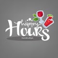Take your summer drink and enjoy our happy hour! vector commerc