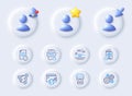 Takeaway coffee, Cogwheel and Manual line icons. For web app, printing. Vector