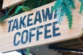 Takeaway coffee sign