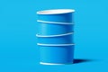 Takeaway containers for fast food or snacks on blue background. 3d rendering. Royalty Free Stock Photo