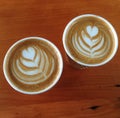 2 takeaway flat white coffee cups