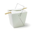 Takeaway Food Container with Chopsticks Royalty Free Stock Photo
