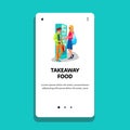 Takeaway Food And Drinks Vending Machine Vector Royalty Free Stock Photo