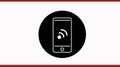 Vector Black and White Isolated Wifi Icon.