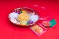 Takeaway pack of Yee Sang or Yusheng for convenience Royalty Free Stock Photo