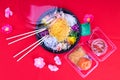 Takeaway pack of Yee Sang or Yusheng for convenience Royalty Free Stock Photo