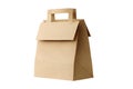 Takeaway paper bag standing open, kraft paper Royalty Free Stock Photo