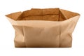 Takeaway paper bag standing open, kraft paper Royalty Free Stock Photo
