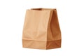 Takeaway paper bag standing open, kraft paper Royalty Free Stock Photo