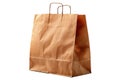 Takeaway paper bag standing open, kraft paper Royalty Free Stock Photo