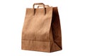 Takeaway paper bag standing open, kraft paper Royalty Free Stock Photo