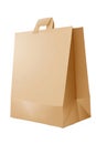 Takeaway paper bag standing open, kraft paper Royalty Free Stock Photo