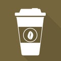 Takeaway paper coffee cup ico