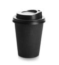 Takeaway paper coffee cup with lid Royalty Free Stock Photo
