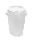 Takeaway paper coffee cup with lid Royalty Free Stock Photo