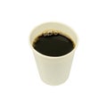 Takeaway paper cup of black coffee isolated on white background Royalty Free Stock Photo
