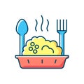 Takeaway porridge bowl RGB color icon Royalty Free Stock Photo