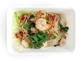 Takeaway thai food seafood salad Royalty Free Stock Photo