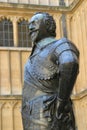 Statue of William Herbert the Duke of Pembroke at The Bodleian Library in Oxford UK Royalty Free Stock Photo