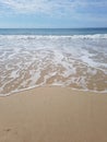 Beach shore waves on bribie island