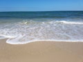 Beach Froth ocean on bribie island Royalty Free Stock Photo