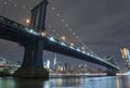 Manhattan Bridge and beyond at night