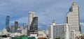 Closeup residential and office Buildings CBD skyline Bangkok Thailand Asia