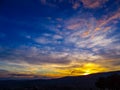 San Gimignano, Italy, stunning Tuscany hills sunset.