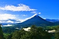 Arenal Volcano at dusk. Royalty Free Stock Photo