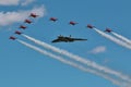 Avro Vulcan XH558 flying with The Red Arrows