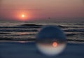 Sunrise and a lensball Royalty Free Stock Photo