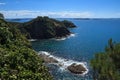 Bay of Islands, New Zealand. Cliffs of Motuarohia Island