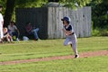 Little League player runs to second base Royalty Free Stock Photo