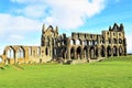 View of Whitby Abbey from inside the visiter centre grounds.