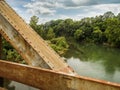 Iron Bridge Over White River Royalty Free Stock Photo