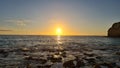 Sunset from Carvoeiro Beacj Royalty Free Stock Photo