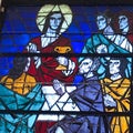 Stained Glass image of the Last Supper Royalty Free Stock Photo