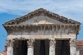 Roof coving of the Temple of Augustus, Pula, Croatia.