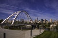 Bridge over the river and downtown view in Edmonton, Alberta, Canada.