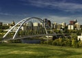Bridge over the river and downtown view in Edmonton, Alberta, Canada.