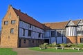 Sun and shadow across Gainsborough Old Hall 8, in Gainsborough, Lincolnshire. Royalty Free Stock Photo