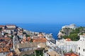 Roof top basketball in Dubrovnik Old Town. Royalty Free Stock Photo