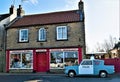 Reflections of old and new in Aidensfield, Goathland, North Yorkshire. Royalty Free Stock Photo