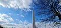 Closeup USA Washington DC Monument the famous landmark attraction Royalty Free Stock Photo