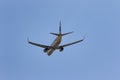 Takeoff of a Boeing 737 airline Utair. View from the ground