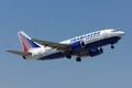 Takeoff Boeing-737 of Transaero Airline