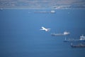 Takeoff Gibraltar Airport Royalty Free Stock Photo