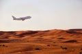 Takeoff over desert Royalty Free Stock Photo